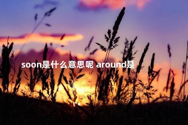 soon是什么意思呢 around是什么意思